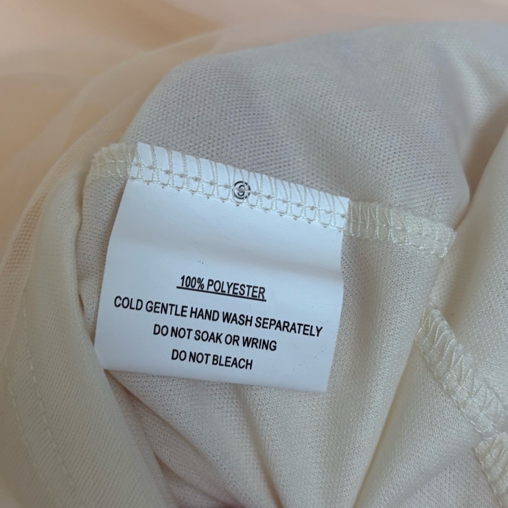 NWT Hello Molly Tulle Skirt Cream Midi Corset Bodice Tie Back Bridal Midi Dress - Picture 11 of 17